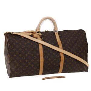 LOUIS VUITTON Monogram Keepall Bandouliere 60 Boston Bag